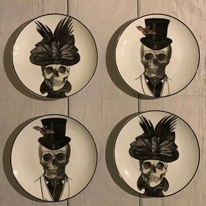 New Prima Victorian Skeleton 4pc Salad Plate Set